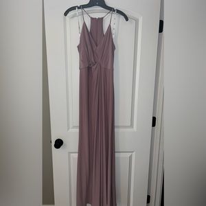 David’s Bridal Studio, size 4, bridesmaid dress in dusty rose color